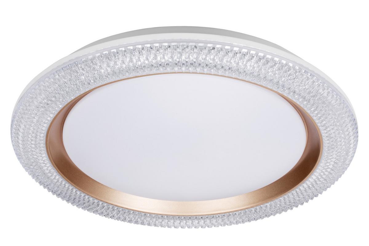 Plafonieră cu LED Jom - alb/auriu, Konventionell, plastic/metal (40cm) - Modern Living