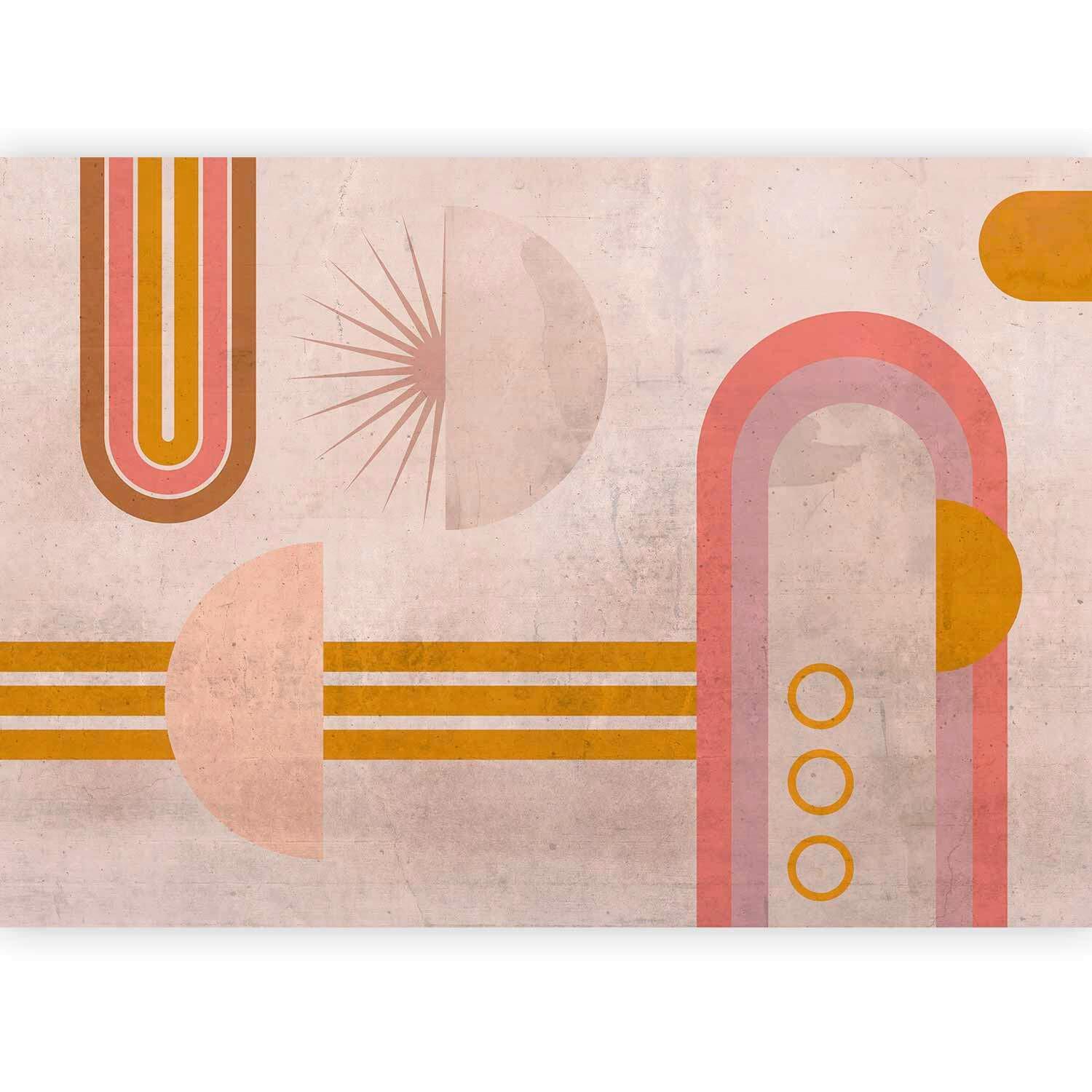 Fototapeta Pink Arcs, 400x280cm - pink/rjava, Trendi, tekstil (400/280cm) - artgeist