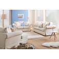 Big Sessel in Beige - Beige/Dunkelbraun, ROMANTIK / LANDHAUS, Holz/Textil (122/71/140cm) - ZANDIARA