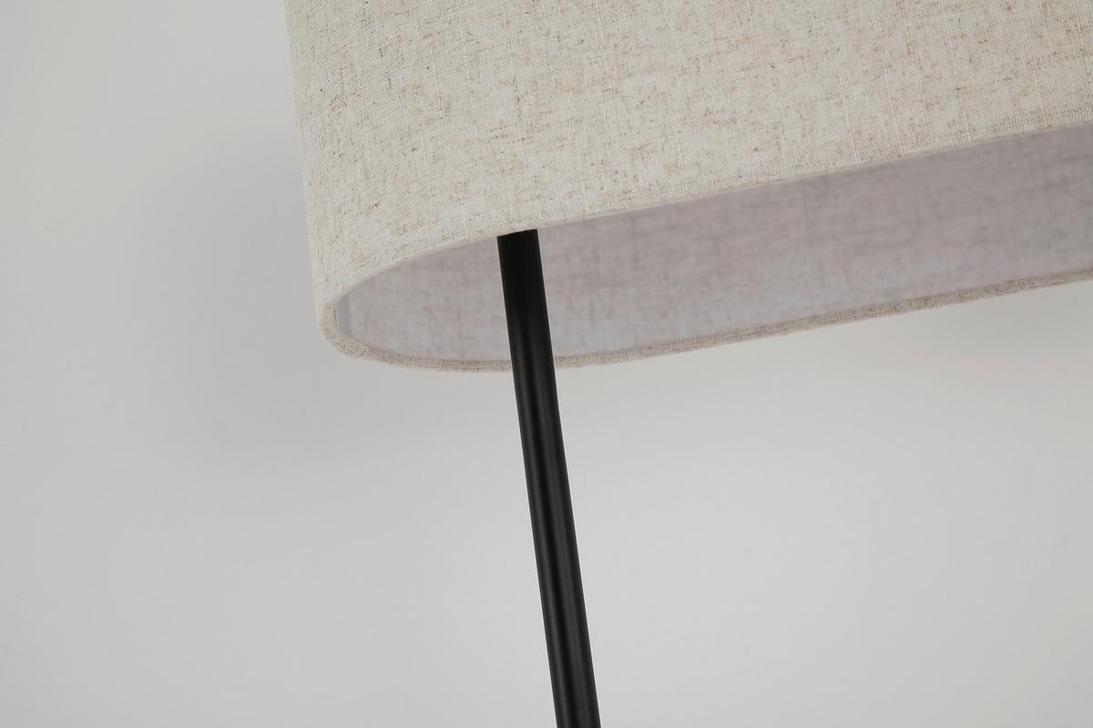 Állólámpa Stehleuchte Hessian Eu30502bk - krémszínű/fekete, Design, műanyag/textil (22/40/142cm)