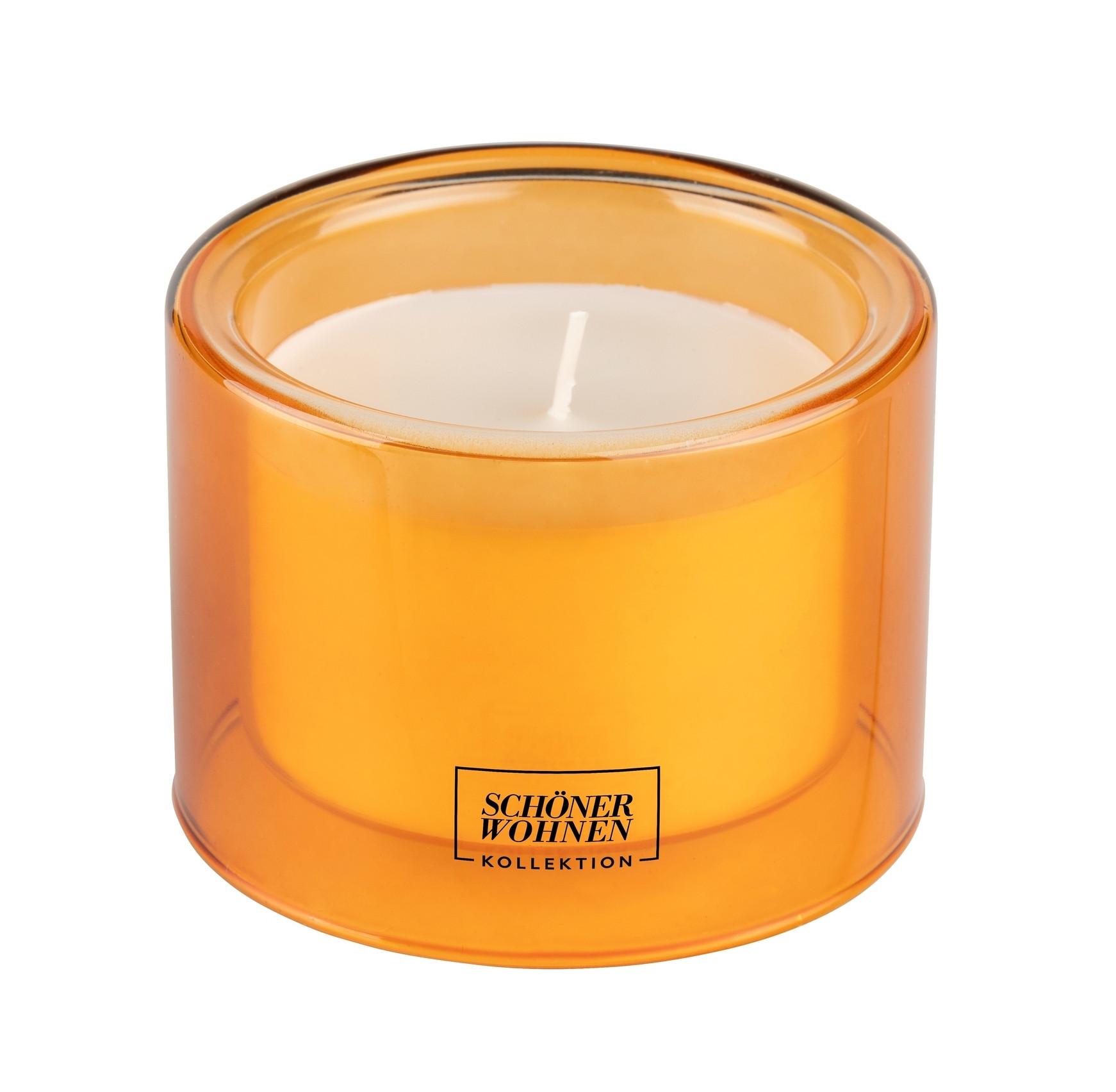 Duftkerze Schöner Wohnen-Kollektion Orange - Orange, Design, Glas (9,5/7cm) - Schöner Wohnen