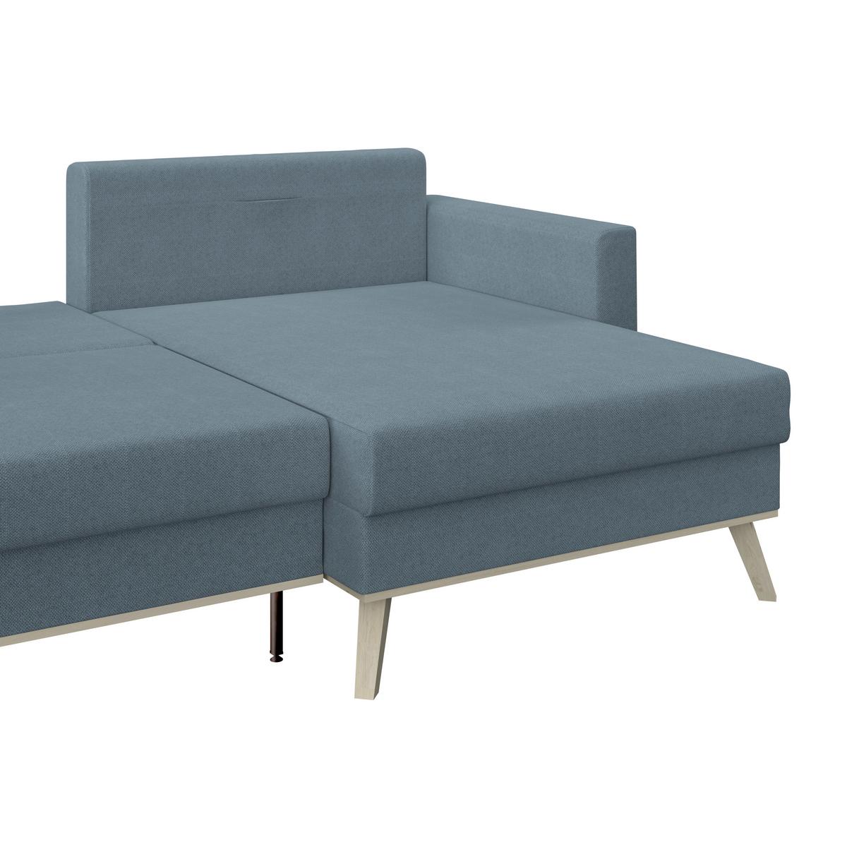 Coltar CARINI - albastru deschis/crem, Basics, textil (222/152cm) - Modern Living