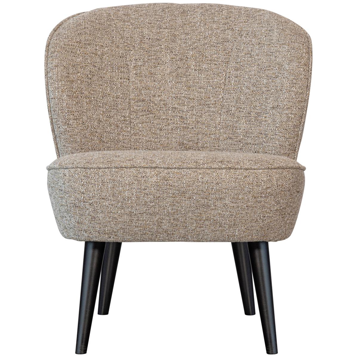 Sessel Sara Naturfarben - Schwarz/Naturfarben, Design, Holz/Textil (59/71/70cm) - Livetastic