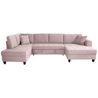 Canapea modulara MORITZ - roz, Trend, textil (178/324/155cm) - Modern Living