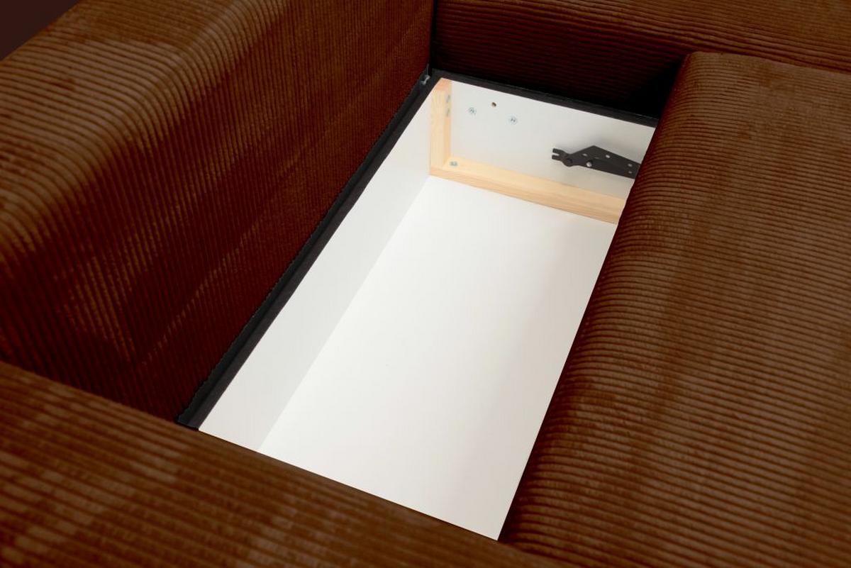 Kutna Garnitura Xela - crna/karamela, Moderno, tekstil (265/170cm) - Modern Living