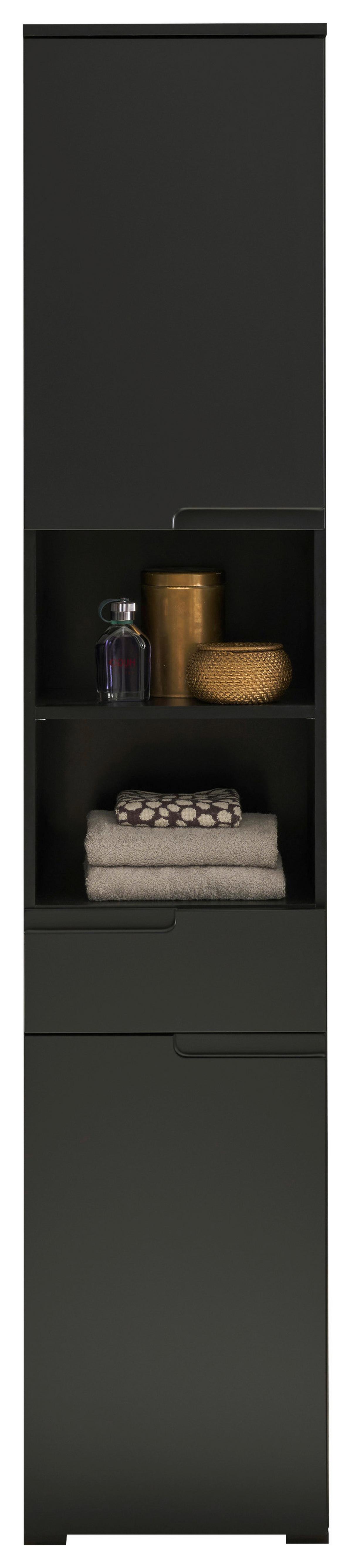 SZAFKA WYSOKA SPICE - czarny, Modern, materiał drewnopochodny/tworzywo sztuczne (40/191/32cm) - MID.YOU