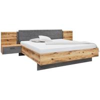 Set Kreveta I Noćnih Ormarića Alicante - siva/boje smreke, Moderno, drvni materijal/tekstil (180/200cm) - Modern Living