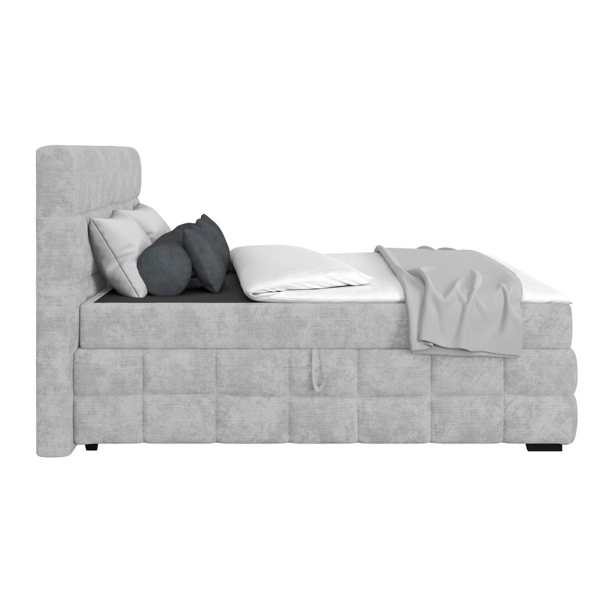 PAT BOX VEGA - gri deschis/verde, Trend, lemn/textil (160/200cm) - Modern Living