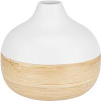 Vase Naturelle Weiß/Natur - Naturfarben/Weiß, Holz (18/17cm) - Zandiara