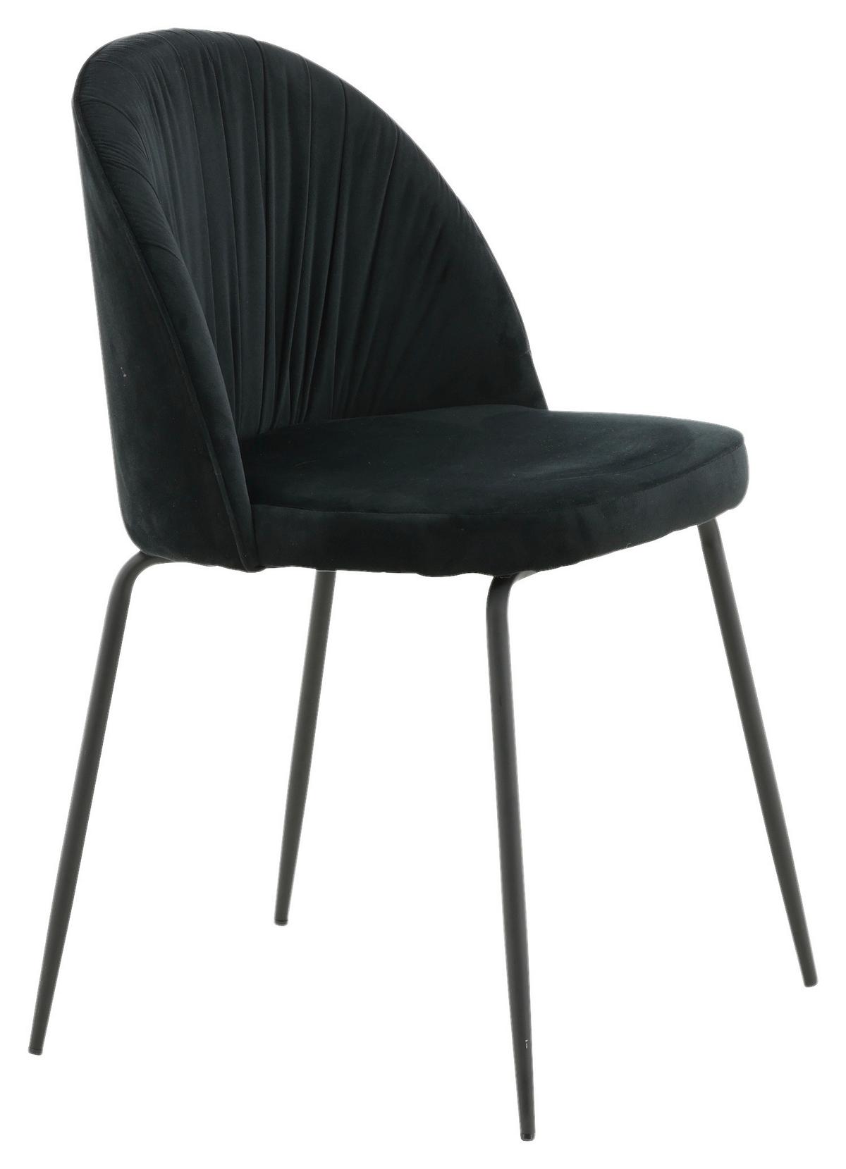 STUHL-SET WRINKLES - Schwarz, Design, Kunststoff/Textil (49/79.5/50cm) - Livetastic