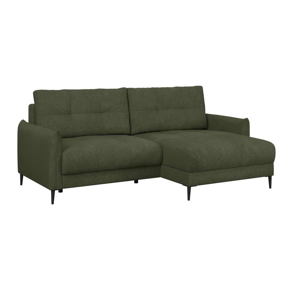 Kutna Garnitura Polis - maslinasto zelena/tamno zelena, Trend, tekstil/metal (221/142cm) - Ondega