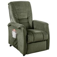 Relaxsessel Harry Dunkelgrün Velours - Dunkelgrün/Schwarz, Design, Kunststoff/Textil (77/107/88cm) - Livetastic