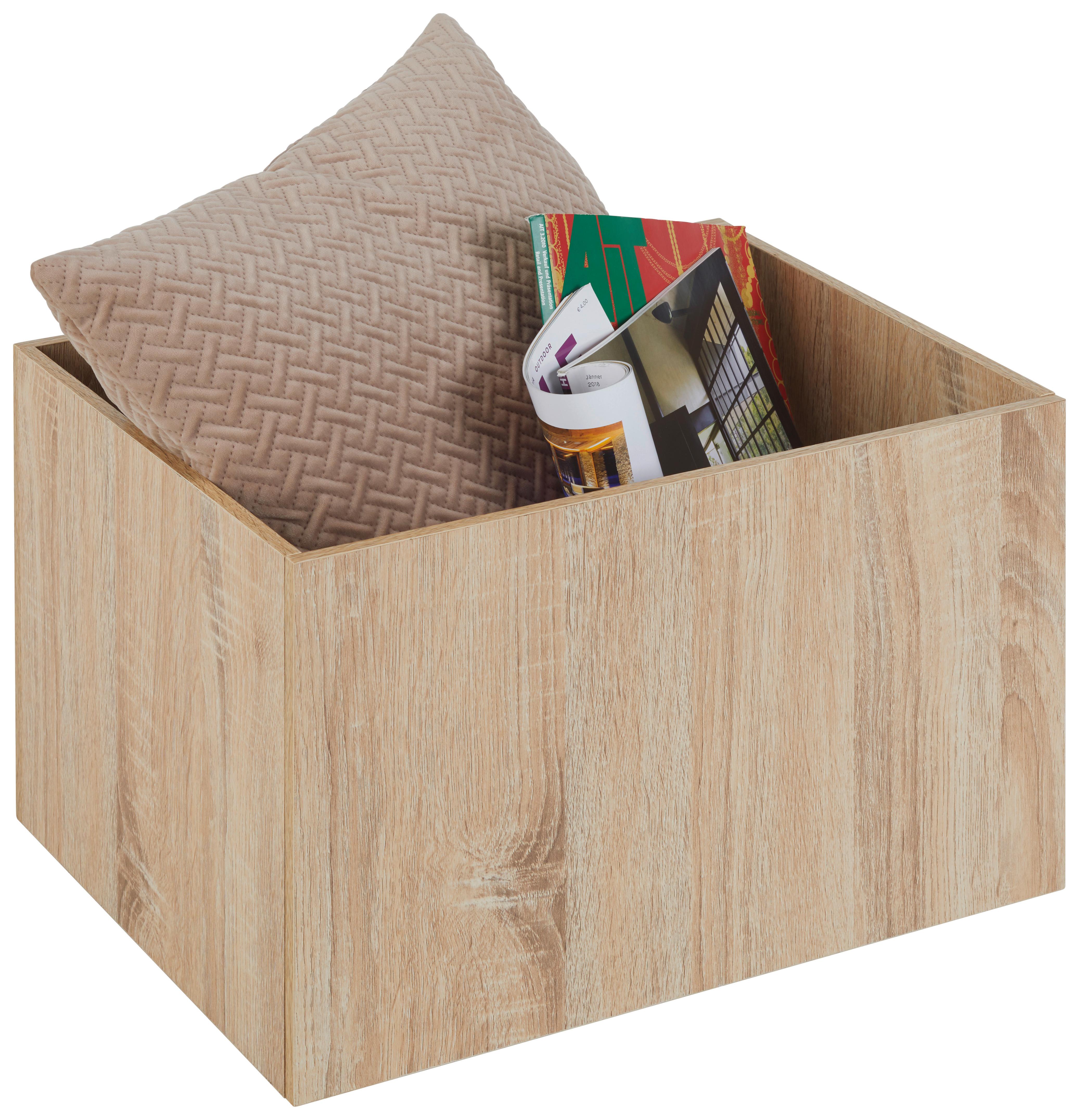 Aufbewahrungsbox Bono in Eichefarben - Sonoma Eiche, Modern, Holzwerkstoff (44/28/33cm) - Based