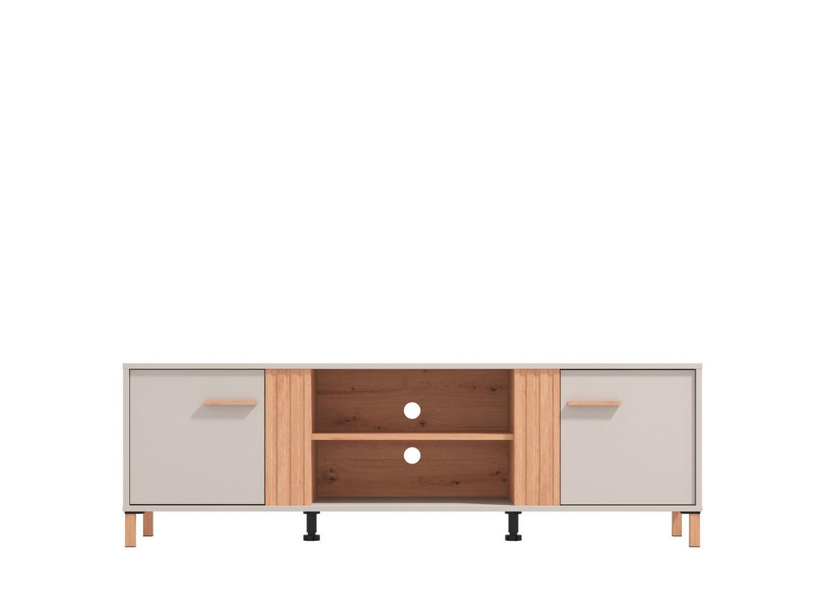 Tv Elem Belfort - tölgyfa/fehér, Modern, faalapú anyag (163,5/52/40cm)