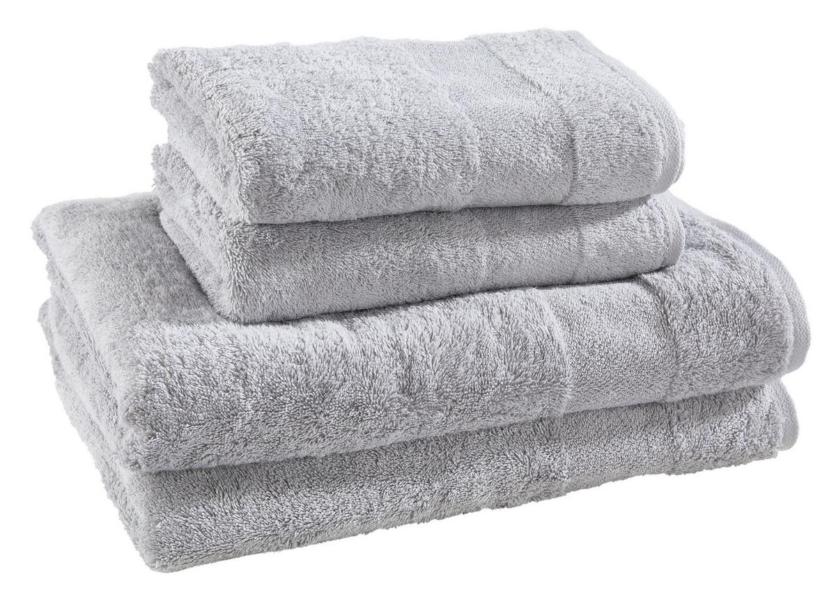 ZESTAW RĘCZNIKÓW FROTTE VILLEROY & BOCH 4SZT - szary, Basics, tkanina - Villeroy & Boch