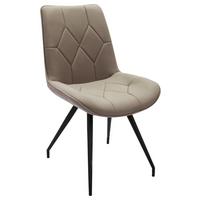 KRZESŁO HENRY - czarny/taupe, Design, metal/tkanina (51/89/66cm) - Novel