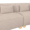 CANAPÉ D'ANGLE ALBA - crème/couleur chêne, MODERN, textile/bois (256/166cm) - Bessagi Home