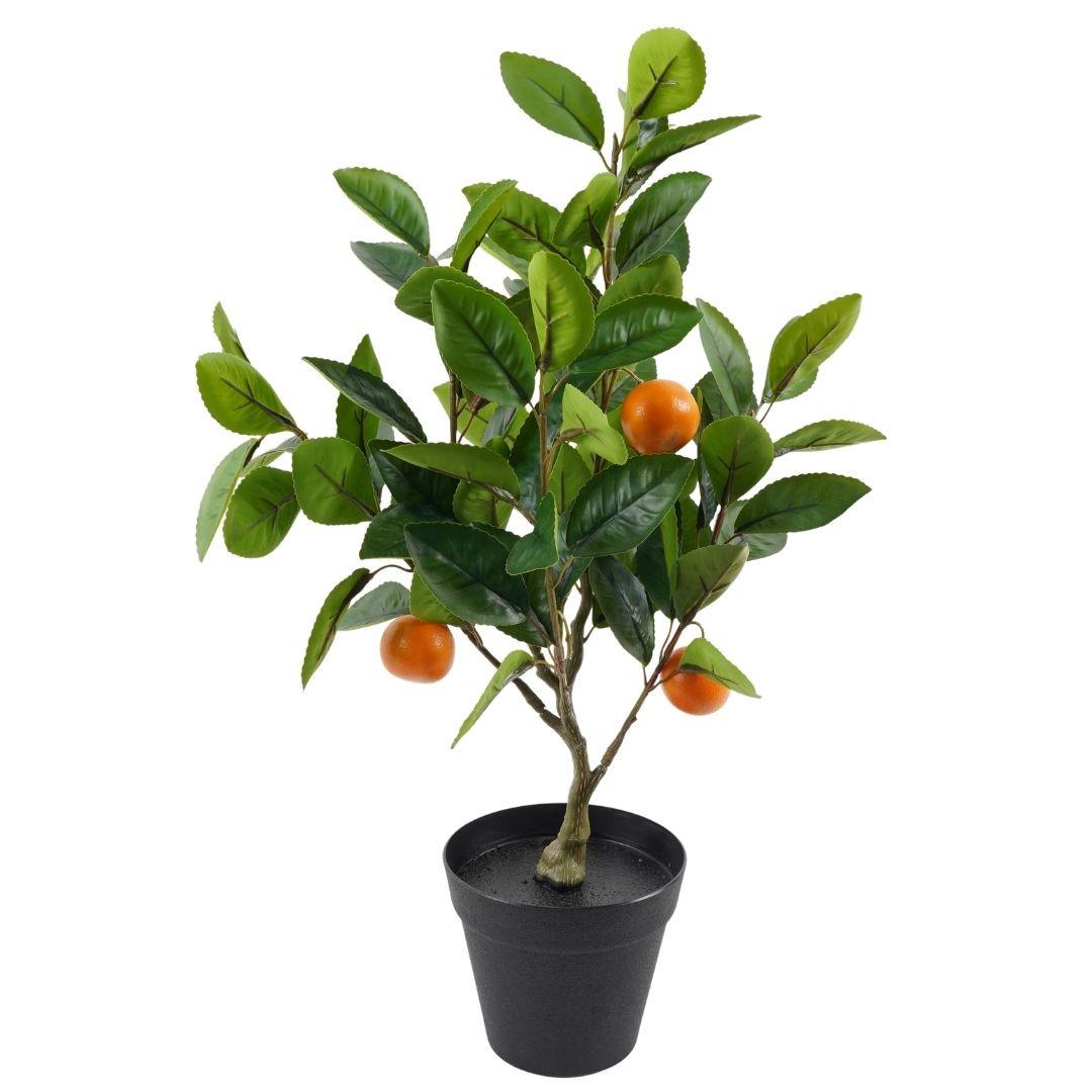 Műnövény Orange - sötétsárga/fekete, műanyag (32/50cm)