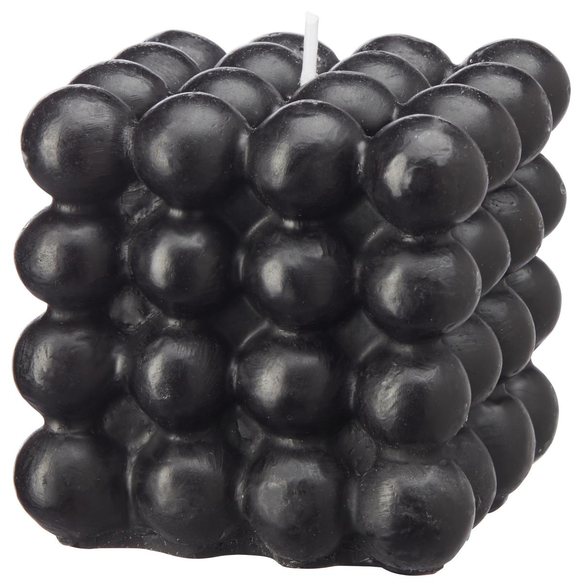 Gyertya Bubble - fekete, Modern, természetes anyagok/paraffin (8/7,5/8cm) - Modern Living