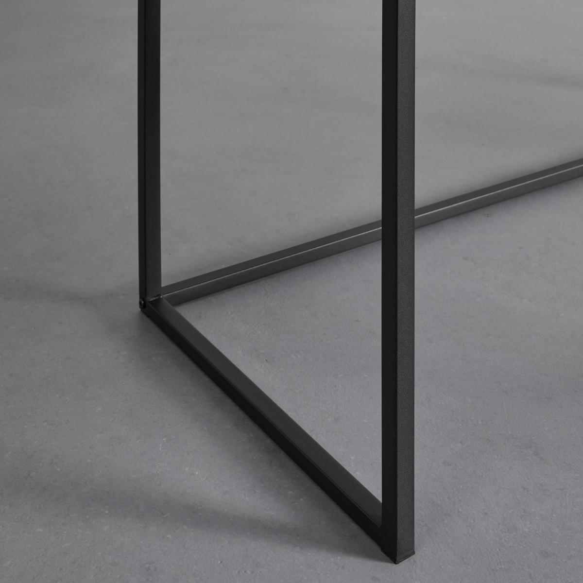 Schreibtisch Aurora Walnussfarben MDF ca.120x50 cm - Walnussfarben/Schwarz, MODERN, Metall (120/50/76cm) - Bessagi Home