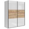 Ormar S Kliznim Vratima Tetrix - bijela visoki sjaj/antracit, Moderno, drvni materijal/metal (153,5/195,5/60cm) - Modern Living