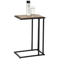 STOLIK BOCZNY PROMO - kolor dębowy/czarny, Design, materiał drewnopochodny/metal (40/30/60cm) - Carryhome