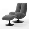 FÅTÖLJ ALMA - grå/svart, Modern, metall/textil (72/98/97cm) - Bessagi Home
