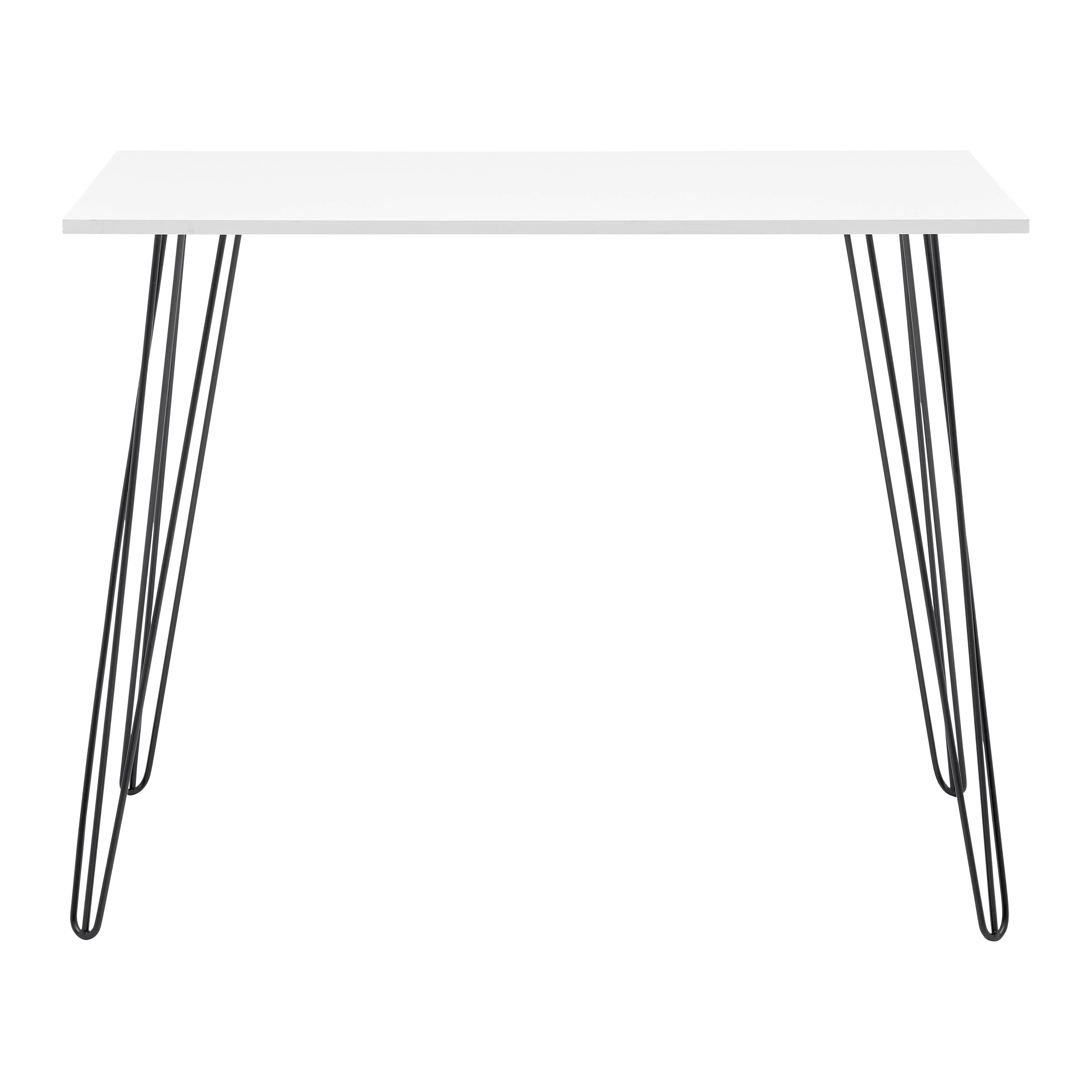 SKRIVBORD MARC - vit/svart, Modern, metall/trä (98/60/75cm) - Bessagi Home