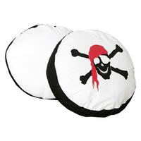 Zierkissen Pirat in Schwarz/Weiß ca. 40x40cm - Schwarz/Weiß, KONVENTIONELL, Textil (40/40cm) - MID.YOU