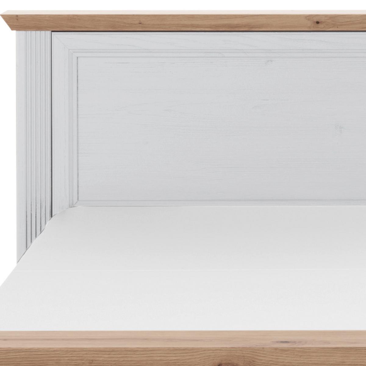 Klasični Krevet Jasmin Ii - bijela/hrast Artisan, Lifestyle, drvni materijal/plastika (180/200cm) - Modern Living