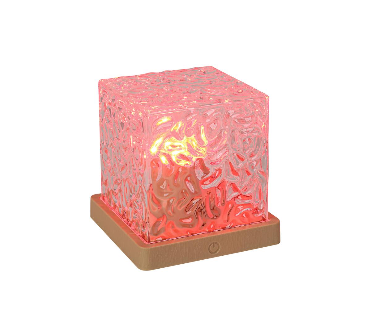 Led Svjetiljka Stolna Nika - boje pijeska/prozirno, Moderno, plastika (11/11/11cm) - Mömax