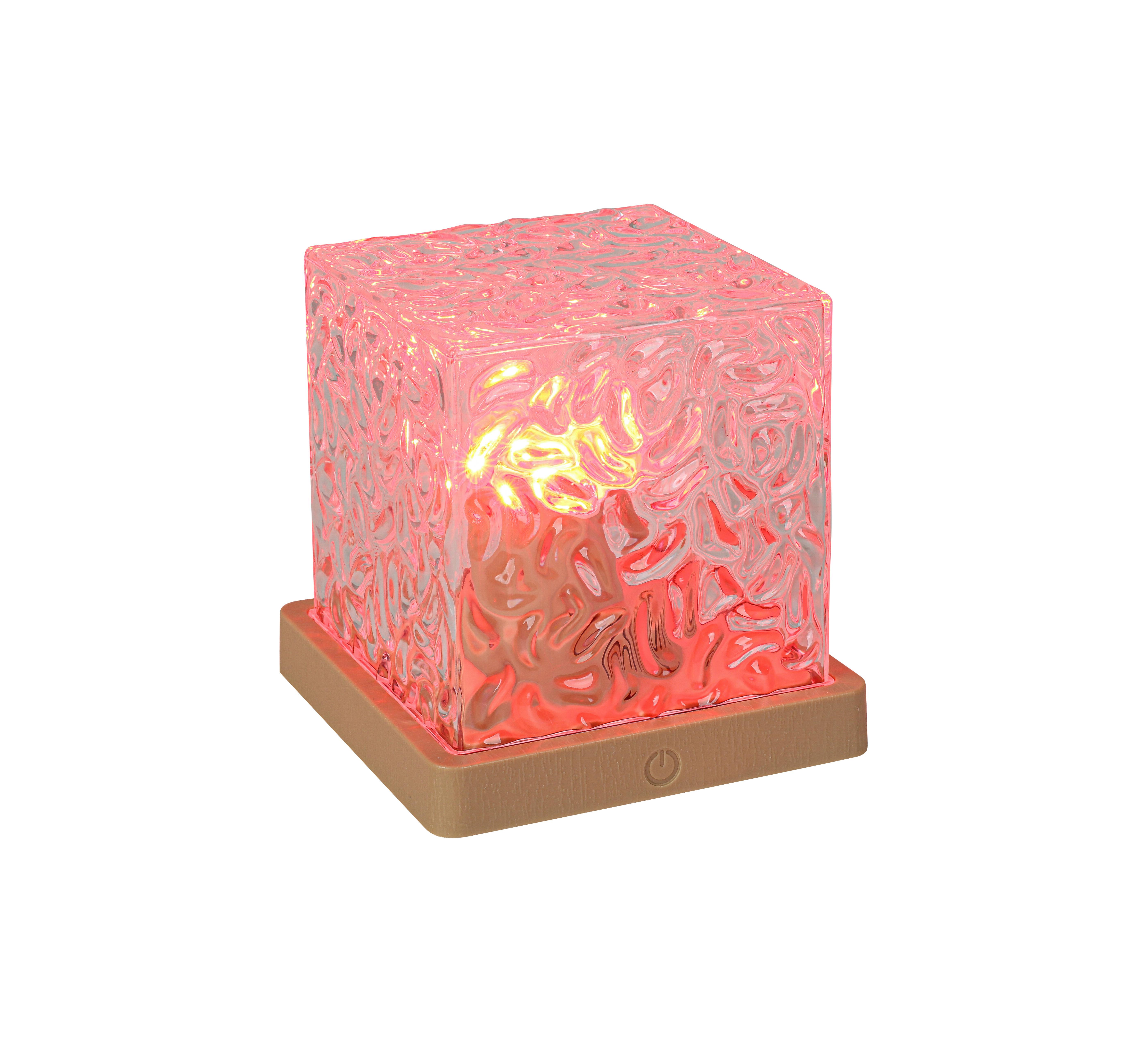 LED-BORDSLAMPA NIKA - sandfärgad/transparent, Modern, plast (11/11/11cm) - Mömax