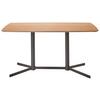 MATBORD VALLETTA - svart/ekfärgad, Modern, metall/trämaterial (160/90/76cm) - Premium Living