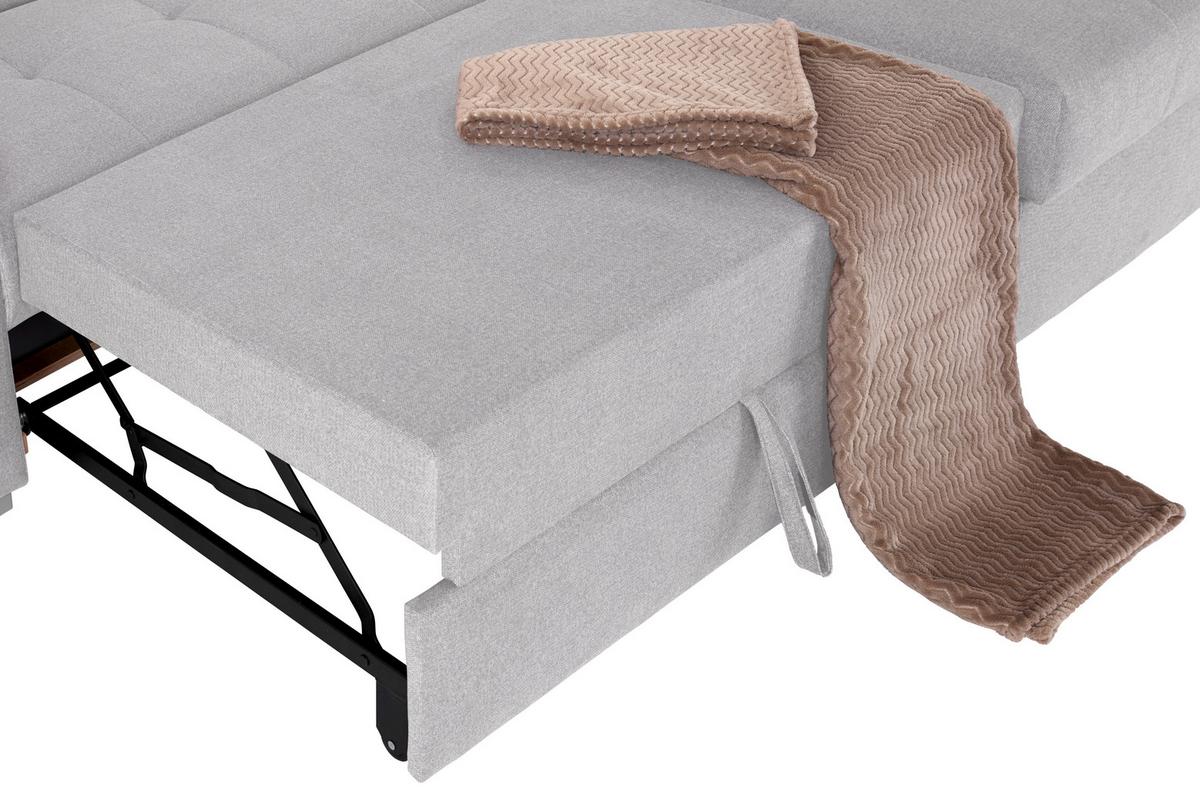Kutna Garnitura Perry - srebrne boje, Design, tekstil/drvo (292/183cm) - Modern Living