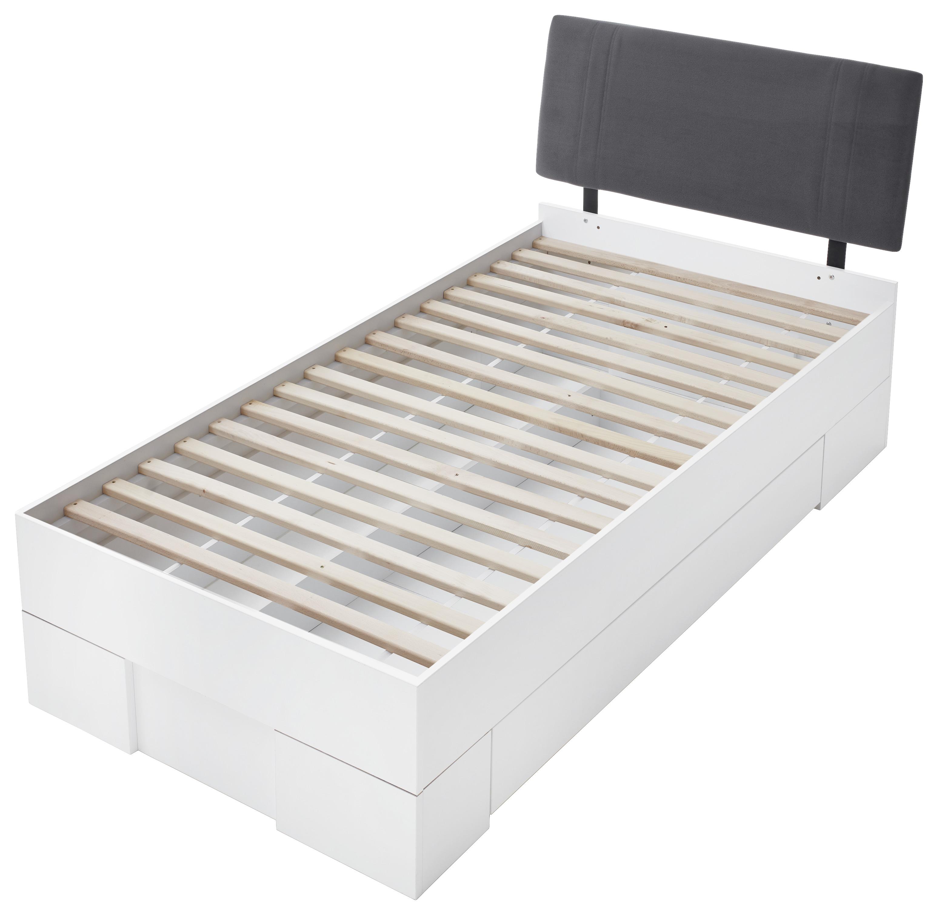 Futon Krevet Sandro - bijela/antracit, Modern, drvni materijal (90/200cm)
