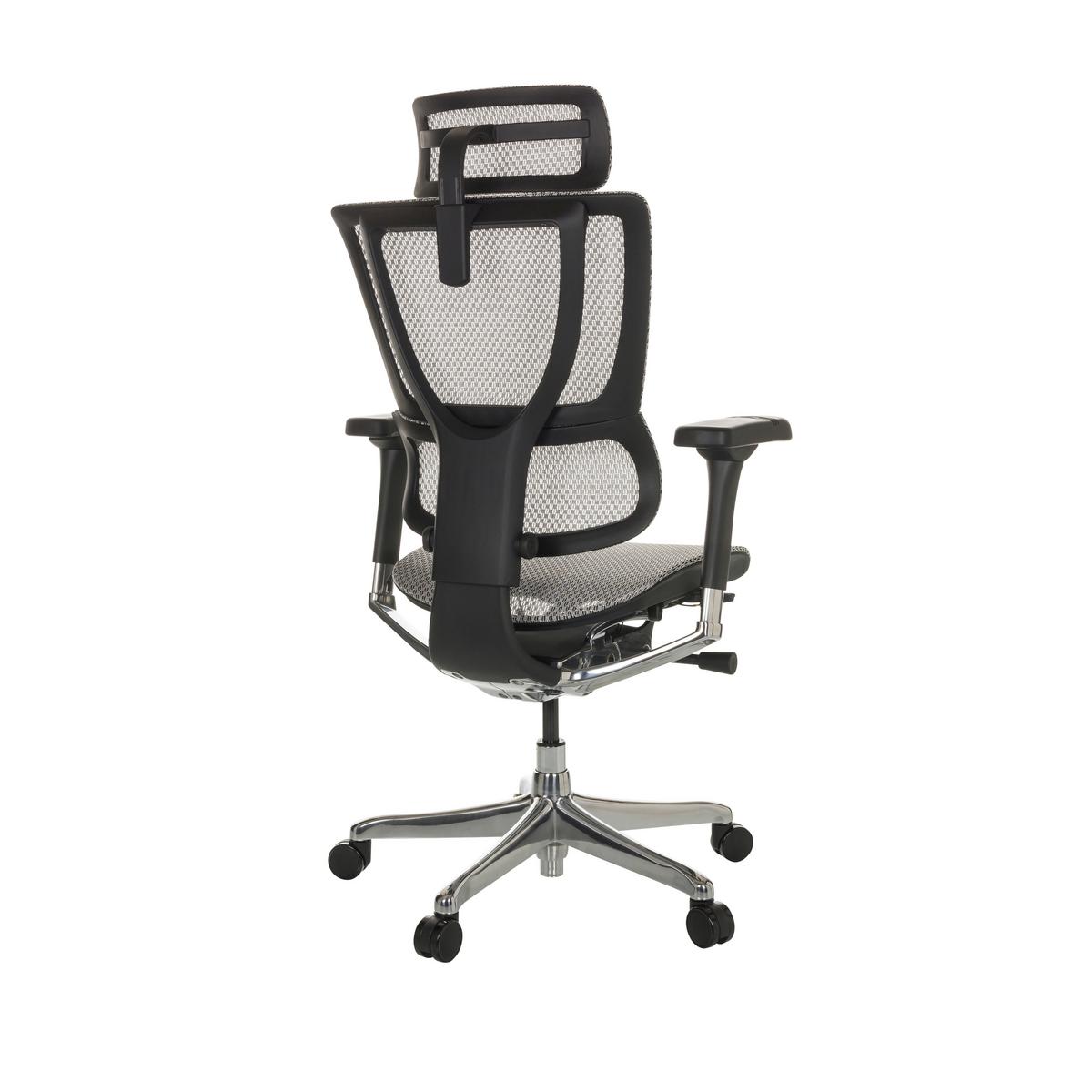 Drehstuhl Ergohuman Slim Hellgrau ca. 69x116-138x66cm - Silberfarben/Hellgrau, Basics, Kunststoff/Textil (69/116-138/66cm) - MID.YOU