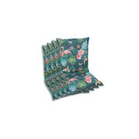 Sesselauflagenset 4-Teilig Blau/Grün/Rosa - Blau/Rosa, Basics, Textil (50/7/100cm)