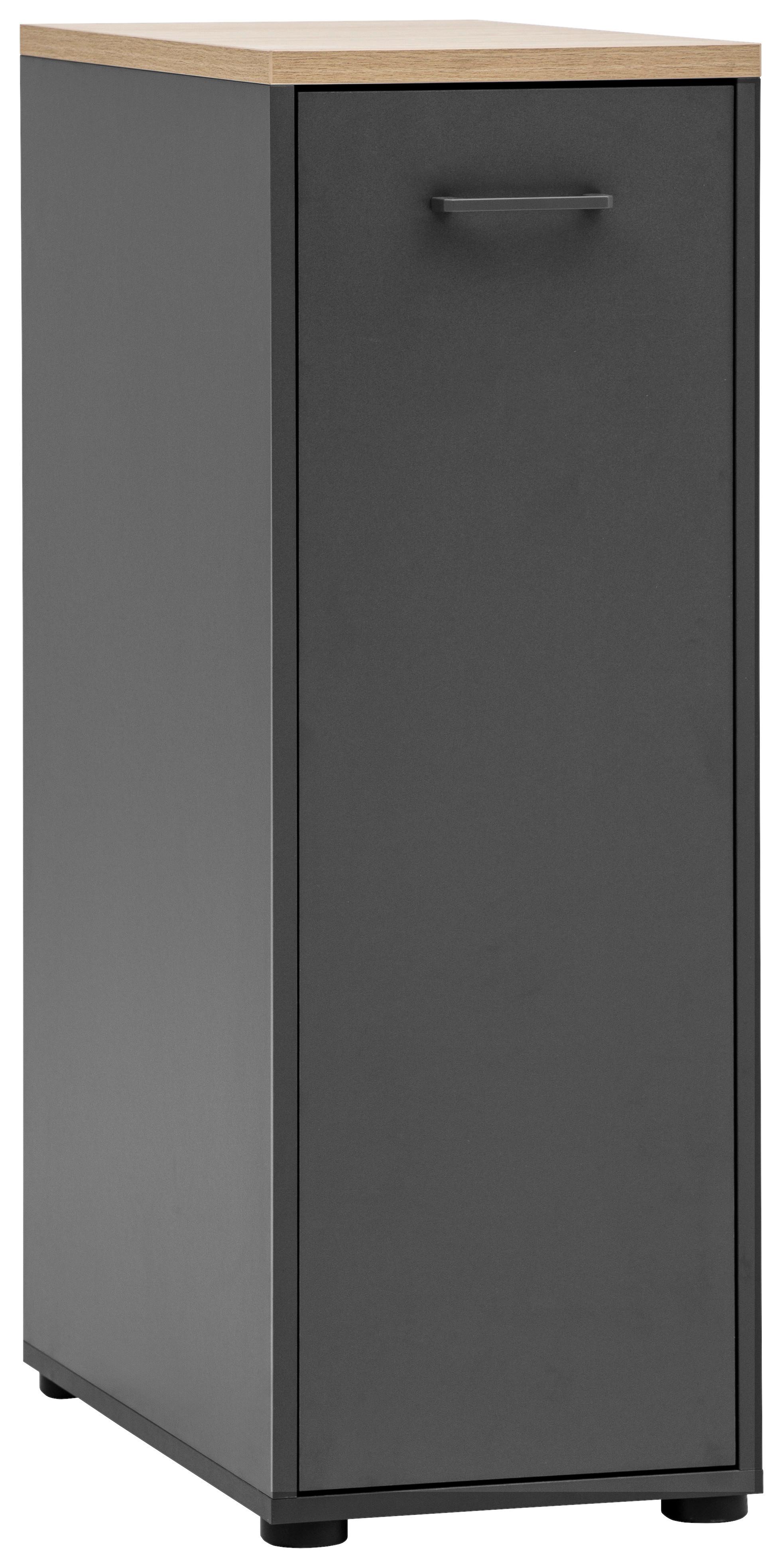 Apothekerschrank Solea Anthrazit/Eiche - Eichefarben/Anthrazit, MODERN, Holzwerkstoff/Metall (32,6/95,8/60cm) - MID.YOU