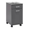 Rollcontainer Caorle in Anthrazit - Chromfarben/Anthrazit, KONVENTIONELL, Holzwerkstoff/Kunststoff (33/59/38cm) - Mömax