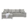 Ecksofa Alatri Grau - Silberfarben/Schwarz, MODERN, Kunststoff/Textil (289/90/176cm) - Based
