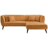 Wohnlandschaft Colori Goldfarben Bouclé - Goldfarben/Schwarz, MODERN, Holz/Textil (264/160cm) - MID.YOU