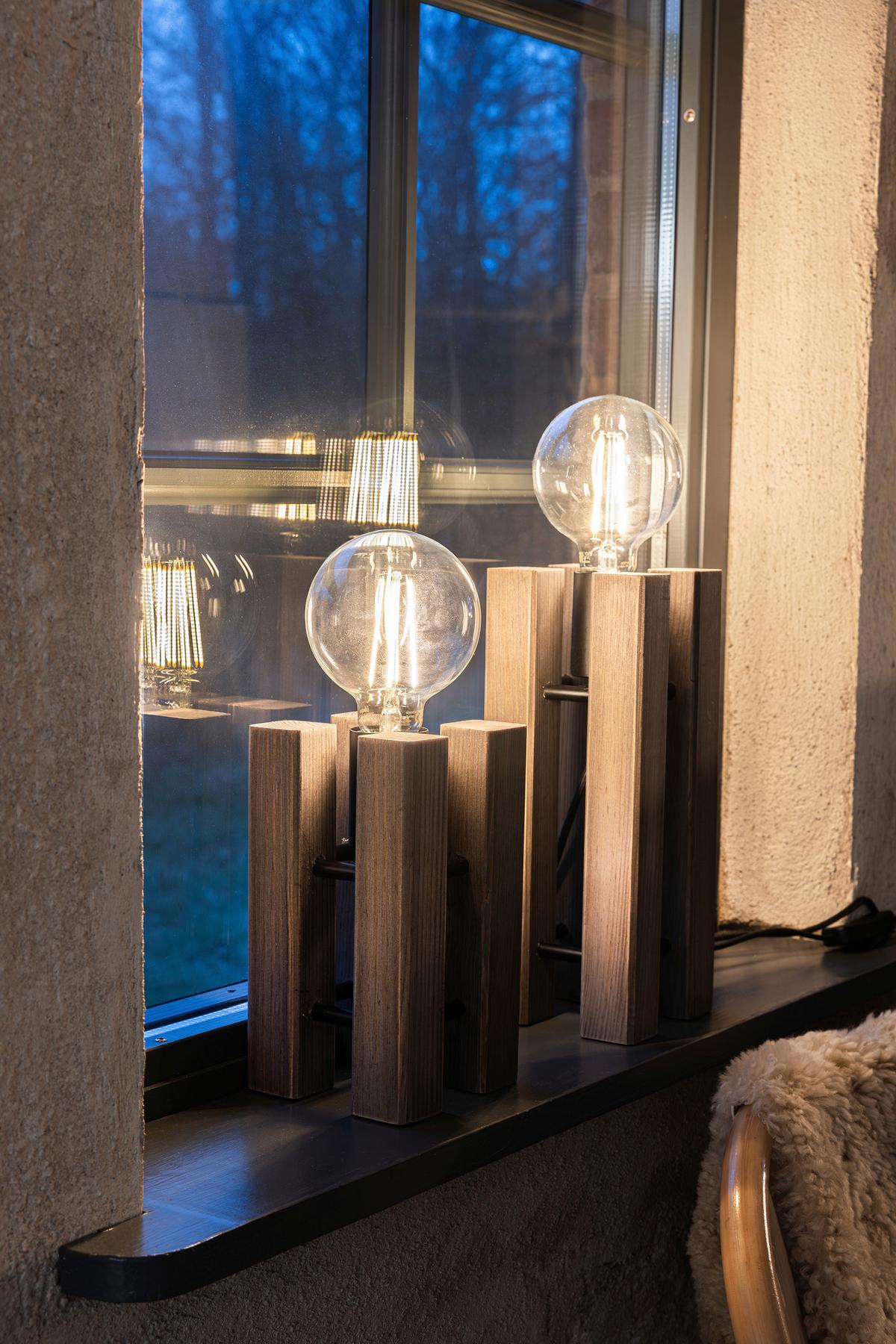 Tischleuchte Lodge max. 40 Watt - Braun, Basics (11/11/36cm) - Markslöjd