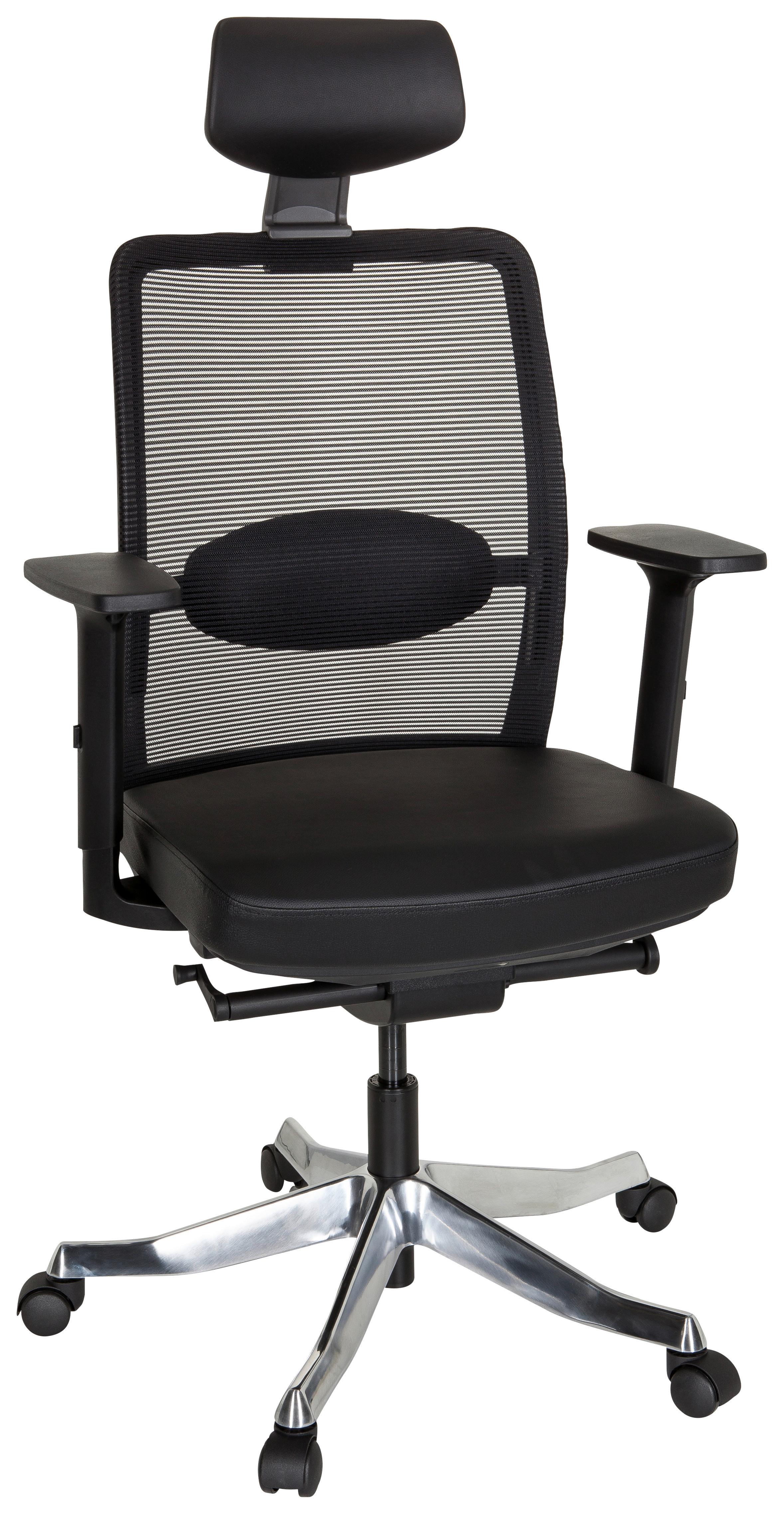 Pisarniški Stol Senator Pro, Črna - črna, Moderno, kovina/umetna masa (68/138/60cm) - MID.YOU