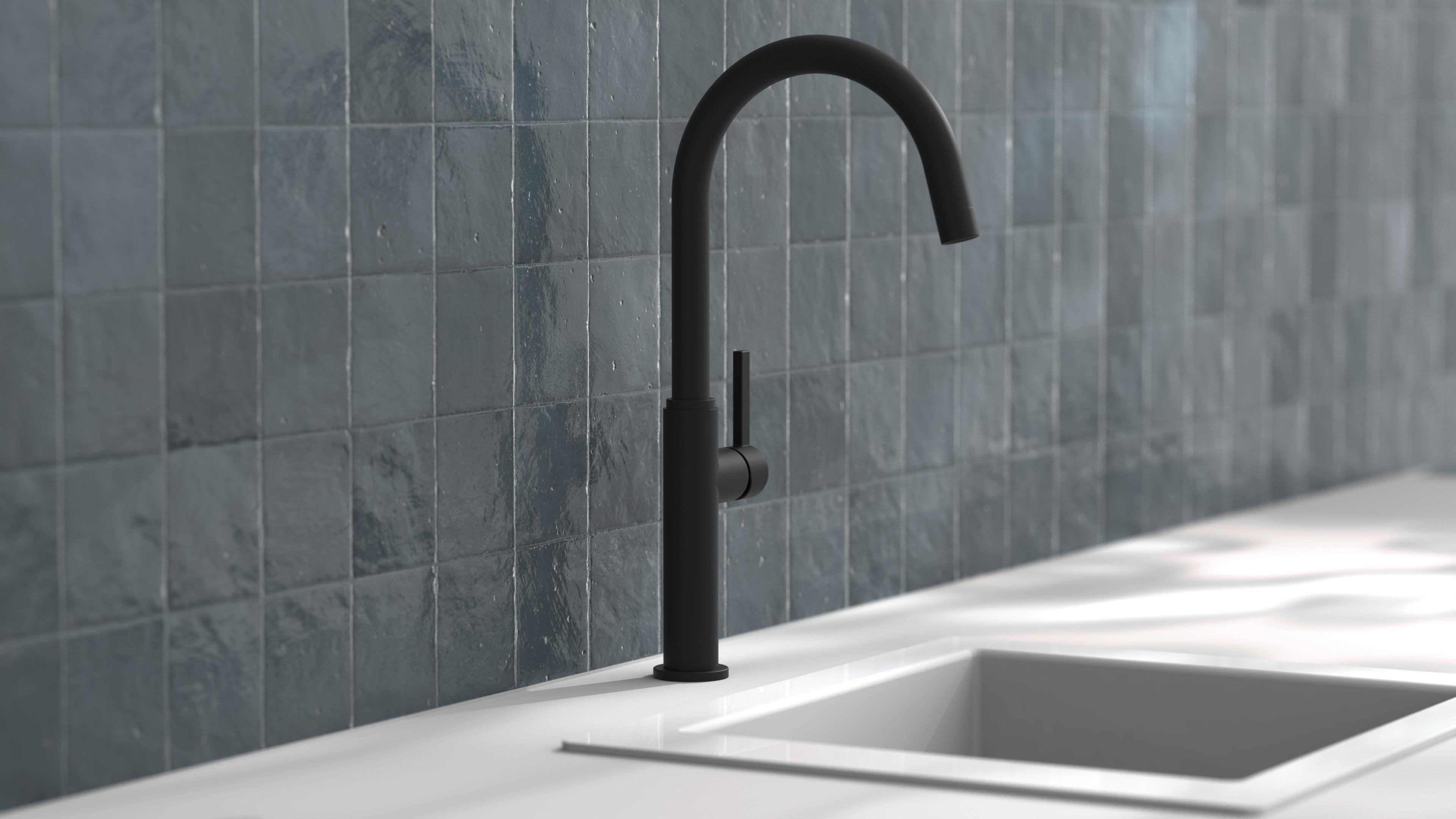 Küchenarmatur Sistant Glasglow in Schwarz - Schwarz, Basics, Metall (41cm) - Sistant