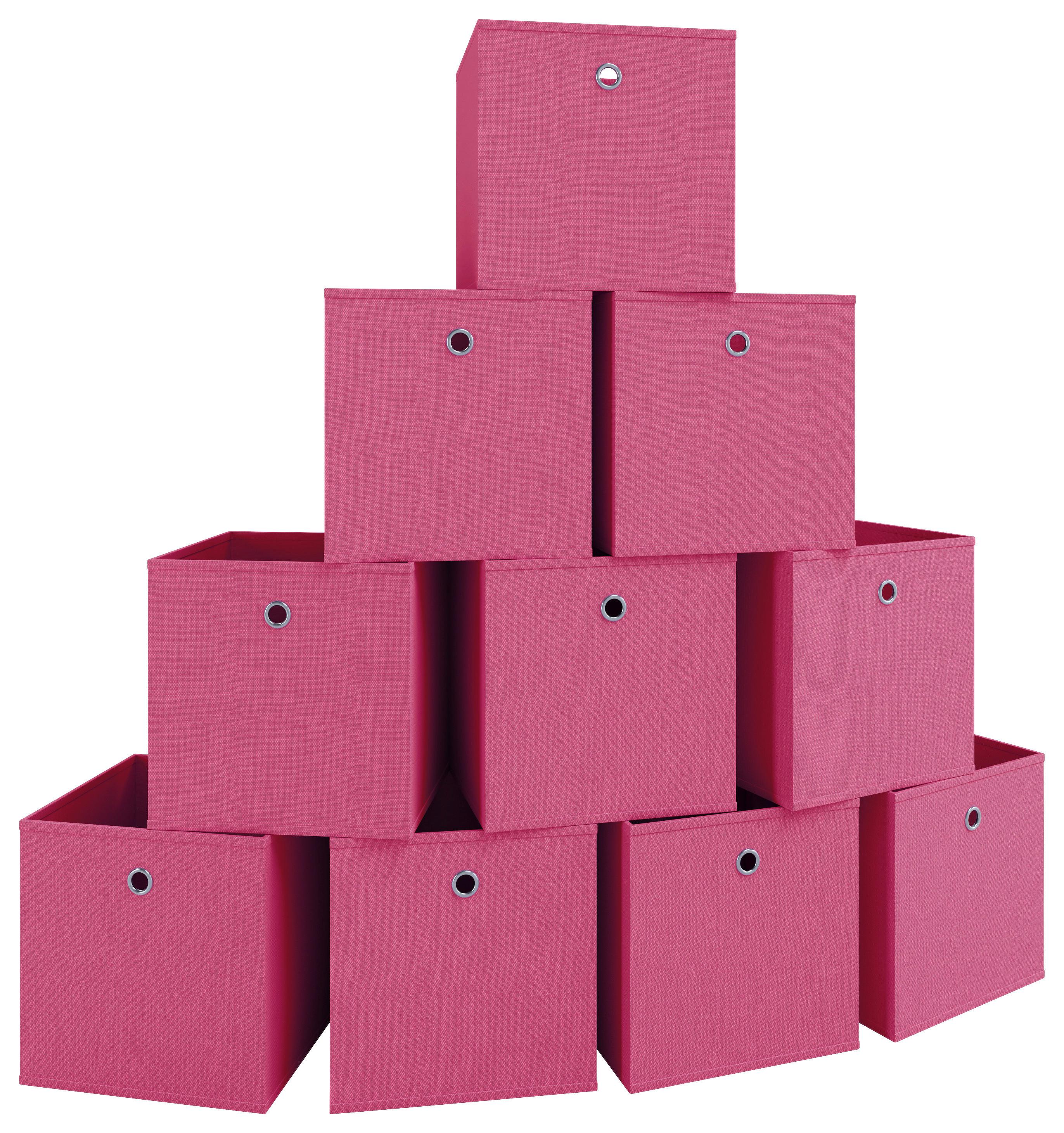 Faltbox Boxas Pink - Pink, MODERN, Textil (27/28/27cm) - MID.YOU