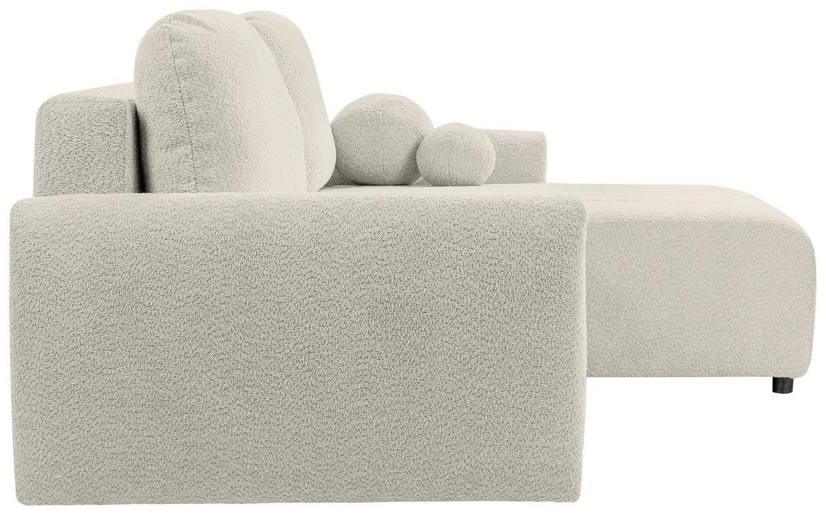 Kotna Sedežna Garnitura Luna New, Bež - črna/bež, Basics, umetna masa/tekstil (260/161cm) - Livetastic