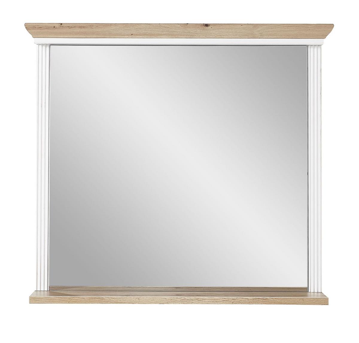 LUSTRO ŚCIENNE JASMIN - kolor dębowy/kolor piniowy, Romantik / Landhaus, materiał drewnopochodny/szkło (93/83/15cm) - Landscape