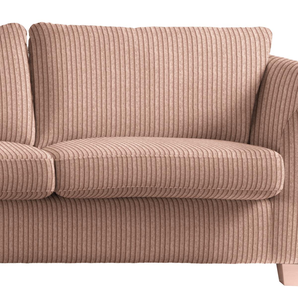 3-Sitzer-Sofa Devado Altrosa - Altrosa/Naturfarben, Holz/Textil (216/70-85/95cm) - Mömax