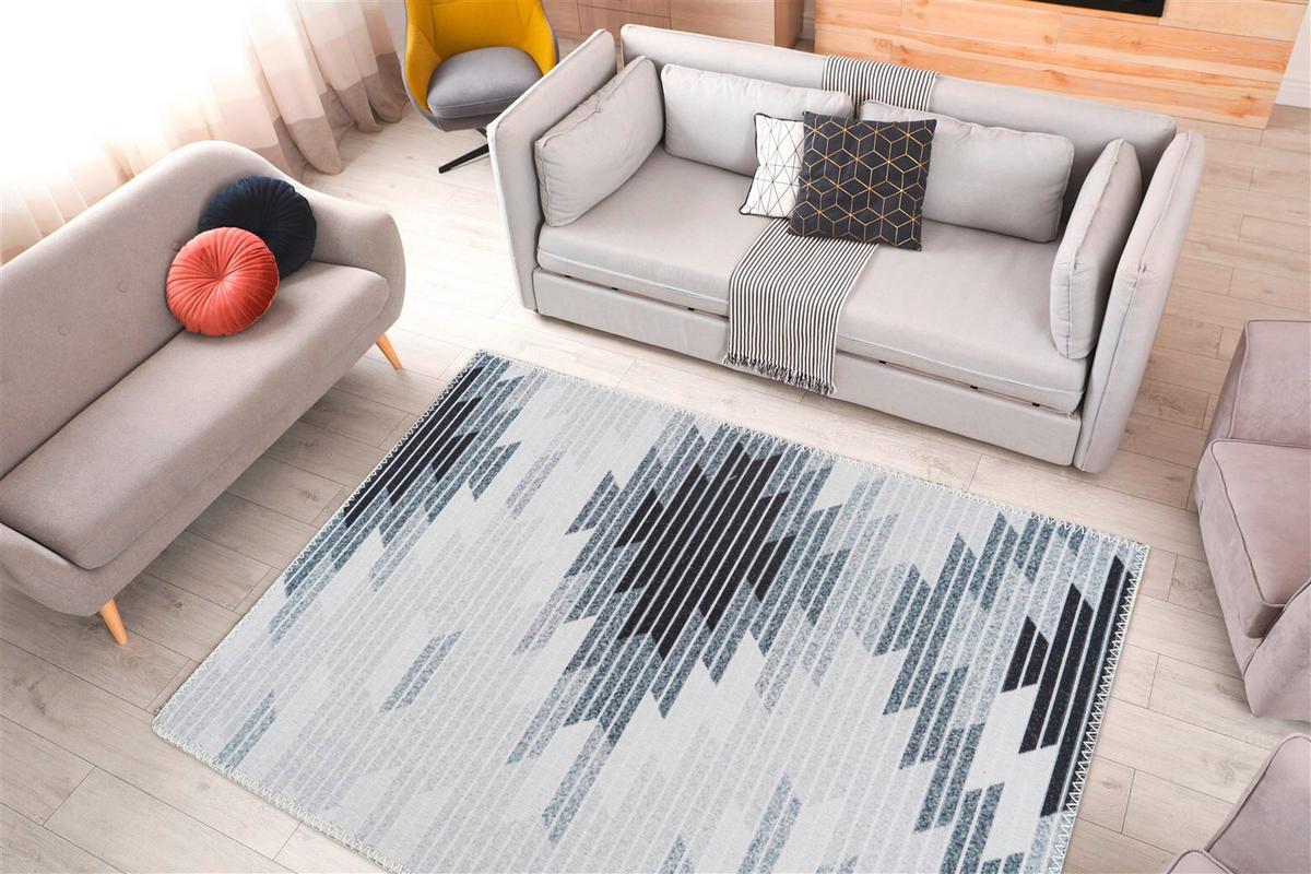 FLACHWEBETEPPICH MAYA 500 GRAU 120CM X 180CM - Grau, Design, Textil (120/180cm) - Kayoom