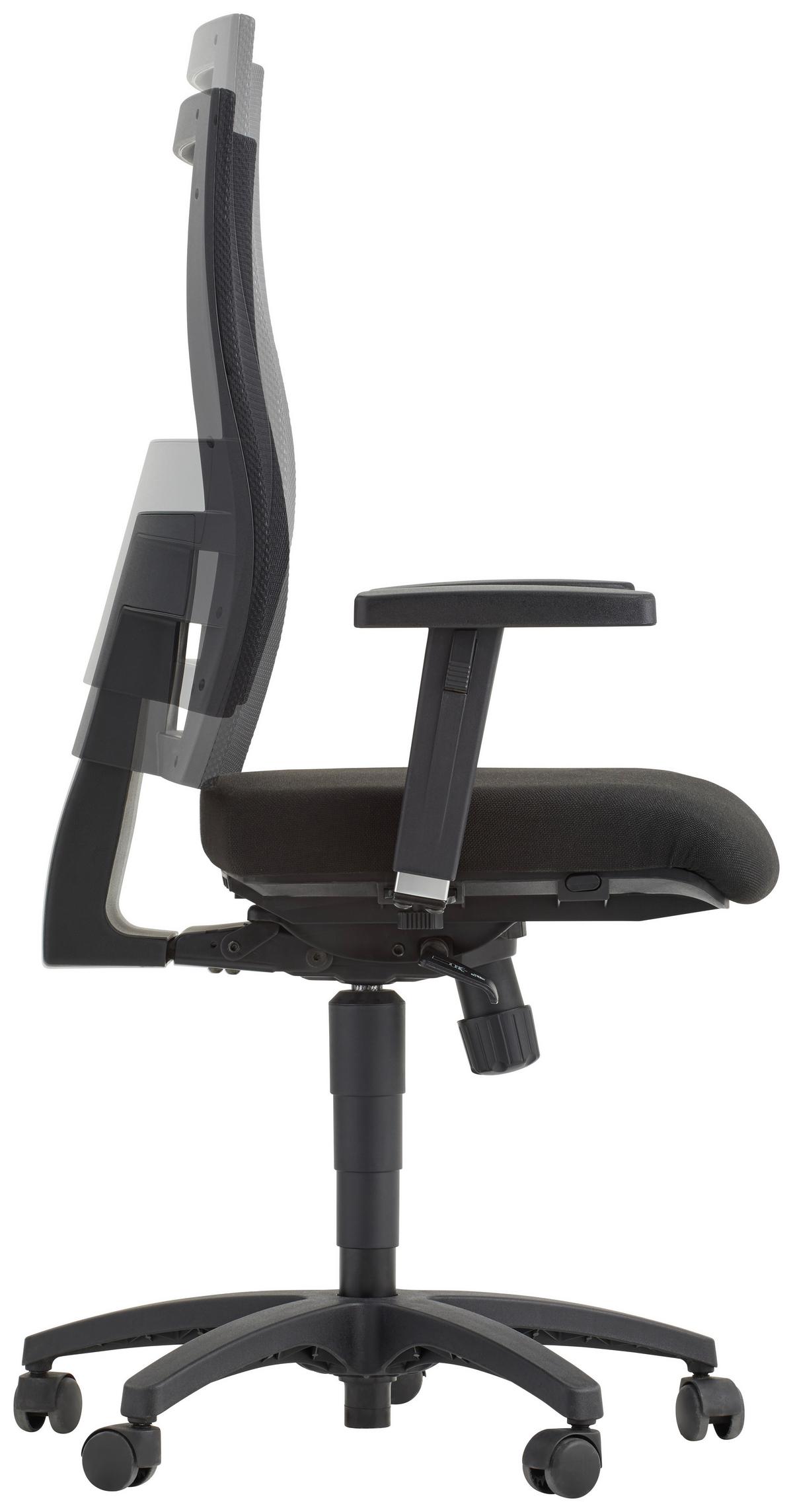 KRZESŁO OBROTOWE X-PANDER PLUS - czarny, Design, tworzywo sztuczne/tkanina (48/96-114/48cm) - Topstar